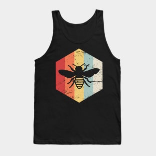 Retro 70s Beekeeper Bee Hexagon Tank Top